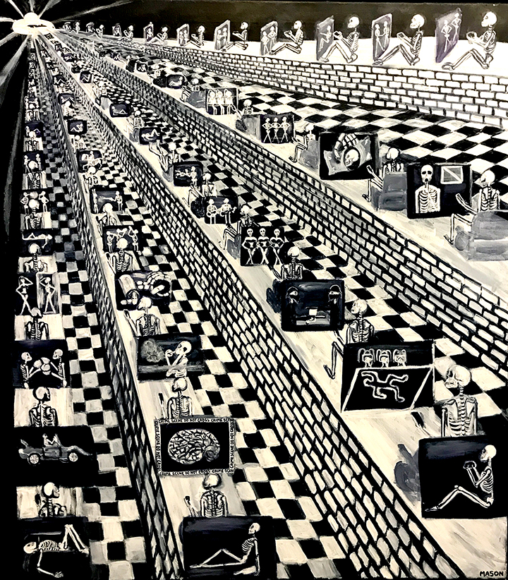 Skeletons in assembly line of self-destruction