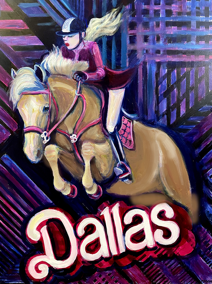 Barbie riding Dallas horse