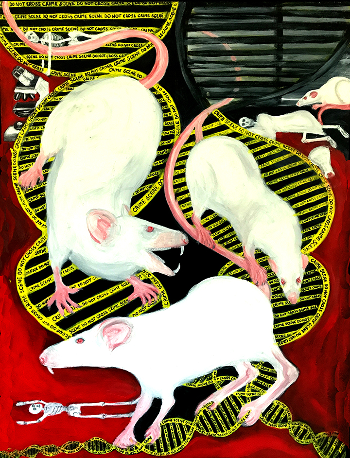 Mutated rats escaping a laboratory